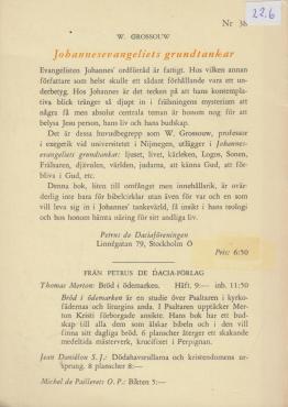 Johannes evangeliets grundtankar