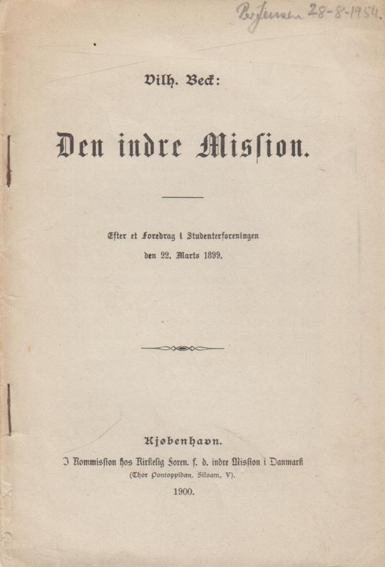 Den indre mission, 1899