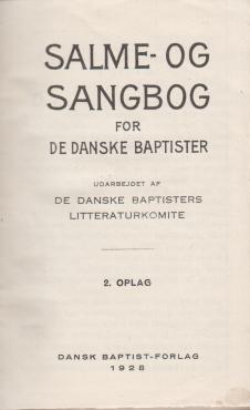 Salme- sangbog for De danske baptister (1928)