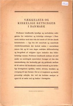 Vækkelser og kirkelige retninger i Danmark