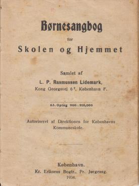 Børnesangbog for skole og hjemmet (1934)