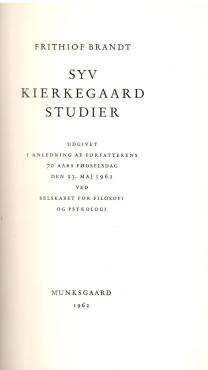 Syv Kierkegaard studier