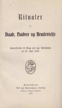 Ritualer til dåb, nadver og brudevielse (1912)