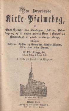 Den forordnede Kirke - Psalmebog (1869) stor skrift ¤