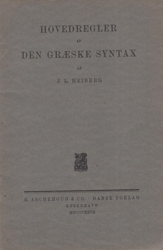 Hovedregler af den græske syntax
