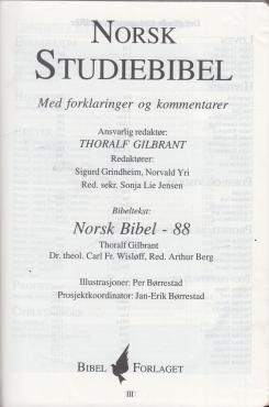 Norsk Studiebibel (som ny)