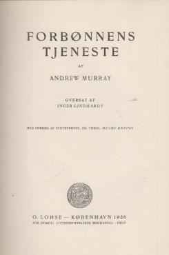 Forbønnens tjeneste