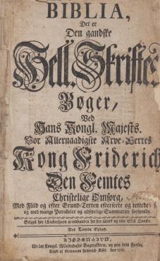 Biblia (1765) Frederich V, med GTs Apokryfiske skrifter. ¤