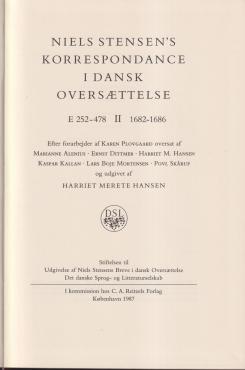 Niels Stensen's korrespondance i dansk oversættelse E1 252-478 (II 1682-1686)