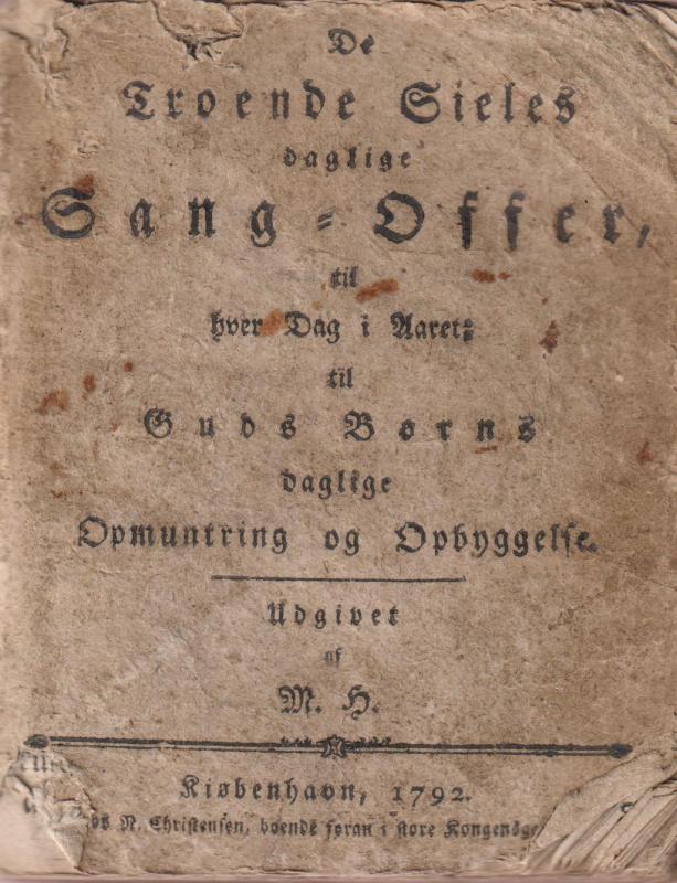 De troende Sieles daglige Sang-Offer (1792)