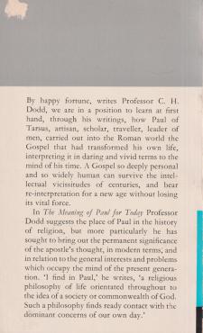 The Meaning of Paul for Today