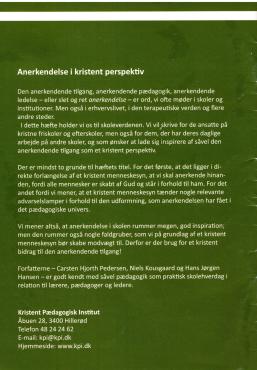 Anerkendelse i kristent perspektiv