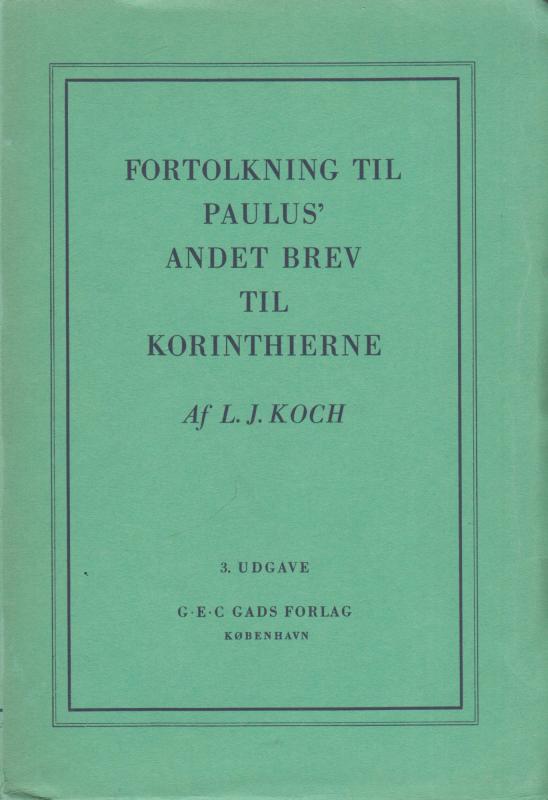 Fortolkning til Paulus` andet brev til Korinthierne