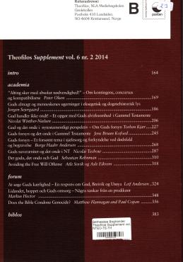 Theofilos supplement Vol. 6. nr. 2 2014