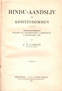Hindu-aandsliv og kristendommen