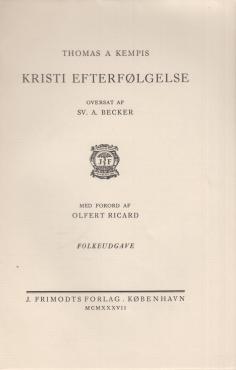 Kristi efterfølgelse (1937)