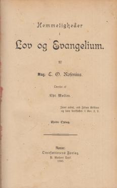 Hemmeligheder i Lov og evangelium del 1-2 (1895)
