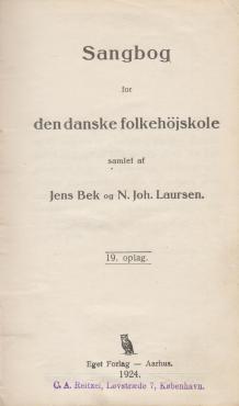 Sangbog for den danske folkehöjskole (1924)