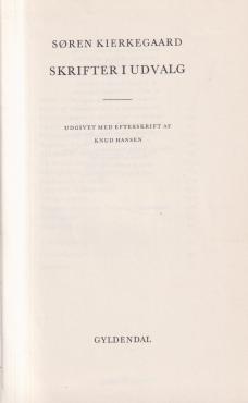 Søren Kierkegaards skrifter i udvalg