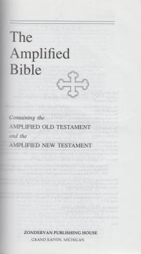 The Amplified Bible (AMP)