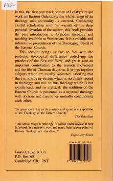 The Mystical Theology of the Eastern Church