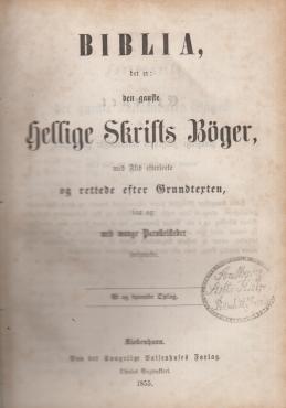 Biblia (1855) ¤