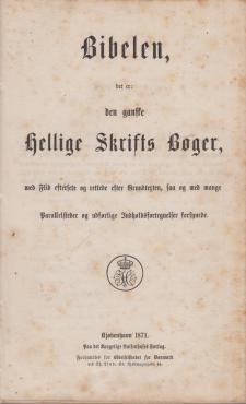 Bibelen (1871/1907) 1931 ¤
