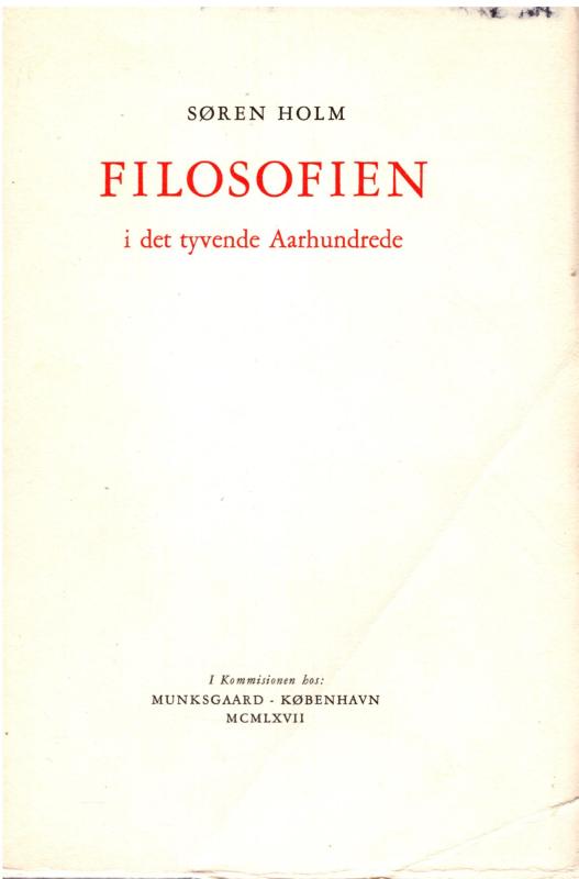 Filosofien i det tyvende Aarhundrede