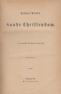 Johann Arnd´s Sande Christendom (1875) ¤