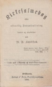 Kirkesalmebogen (1890) efter offentlig foranstaltning