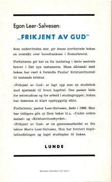 Frikjent av Gud - Romerbrevets hovedtanker