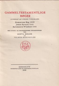 Gammeltestamentlige bøger (3. bind) (1950)