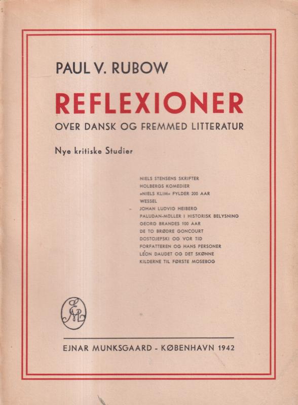 Reflexioner over dansk og fremmed litteratur