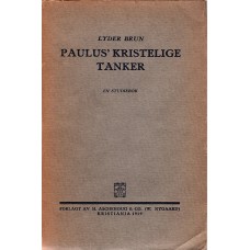 Paulus' kristelige tanker, 1919