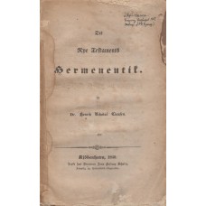 Det Nye Testaments Hermeneutik (1840)